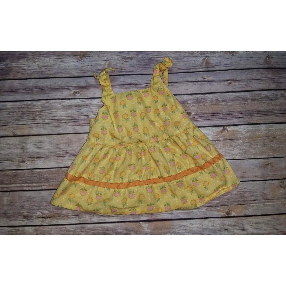 Gymboree Sunflower Fields Print Apron Yellow Sleeveless Tank Top Size 3